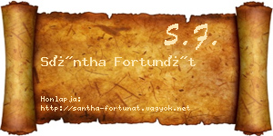 Sántha Fortunát névjegykártya